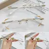 Diamond Frameless Myopia Glasses Anti-Blue Light Eye Protection Ultra Light Eyeglasses Men Women Vision Care 100~400 Diopter 3