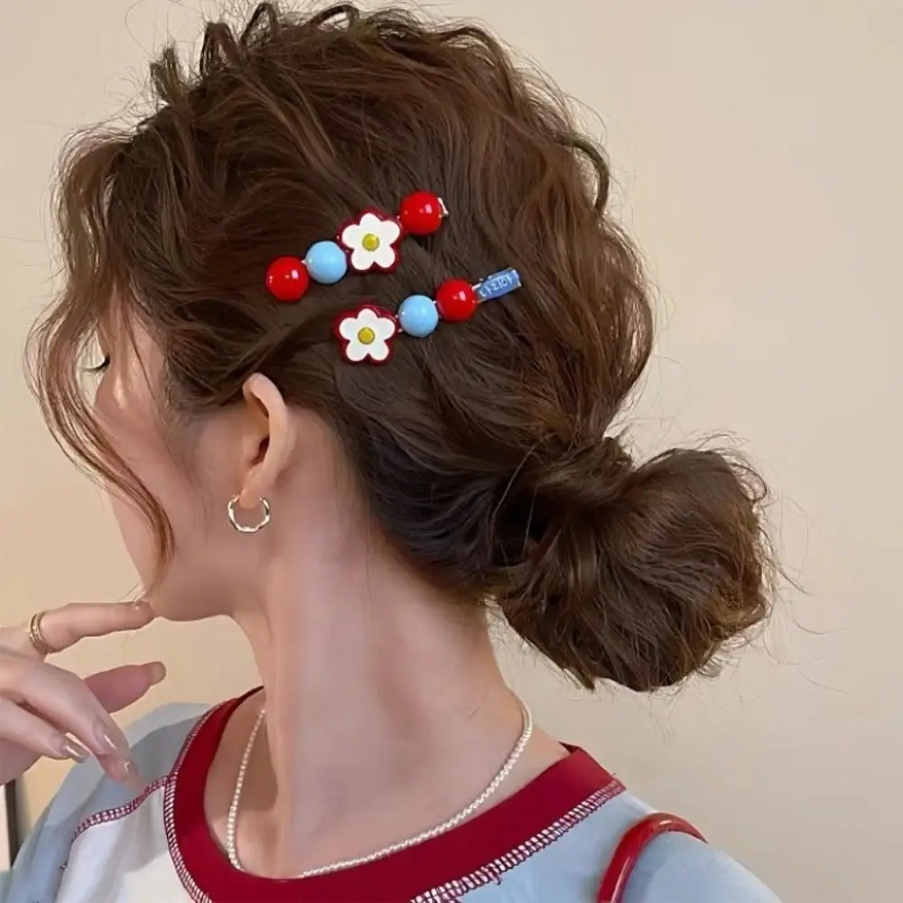 Fashion Sweet Flower Hair Clip Rock Sugar Hawthorn Korean Style Bangs Clip Barrettes for Woman Girls