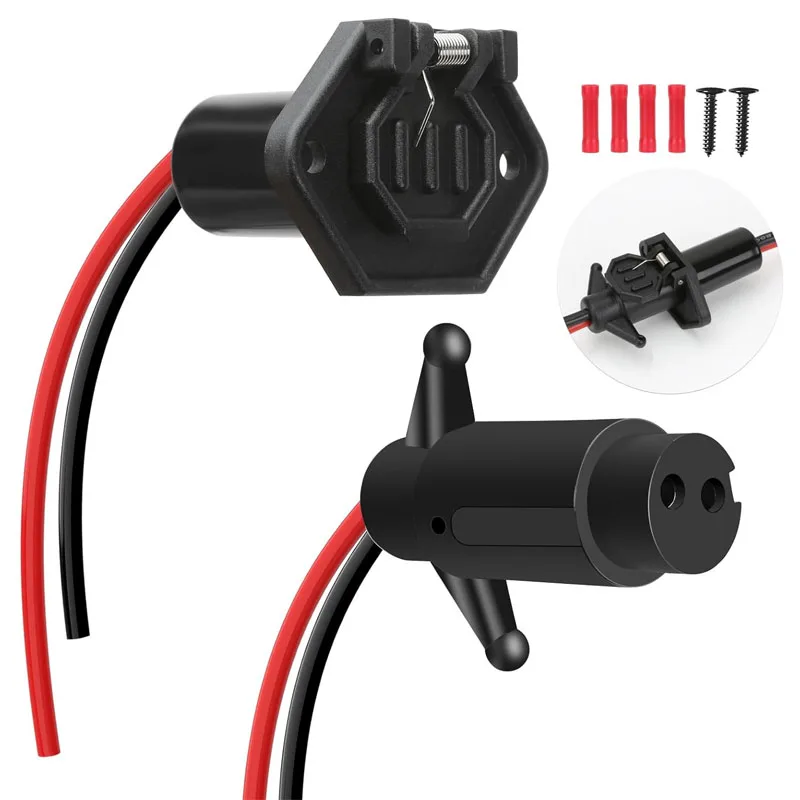 Connettore Motore A Traina Marina Da 12 Volt/8 Gauge/2 Fili 14365-6 E 14366-6, Connettore Motore A Traina Maschio E Femmina Per Minn Kota