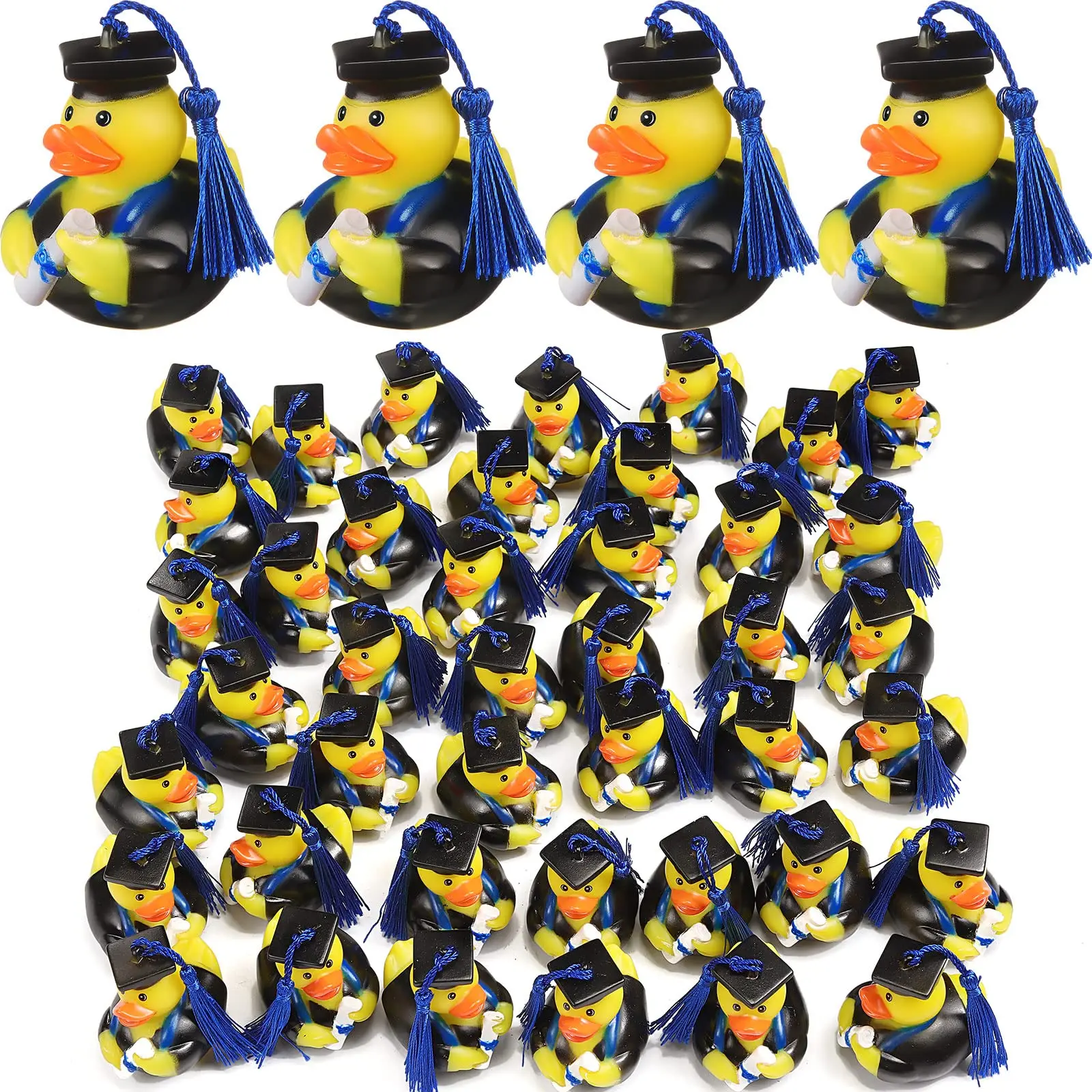 52 Pcs Graduation Rubber Ducks - 2025 Grad Diploma Duckies For Parties & Favors
