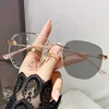 Outdoor Color Changing Myopia Glasses Luxury Women Men Irregular Photochromic Eyeglasses Finished Optical Minus Eyewear Diopter 5