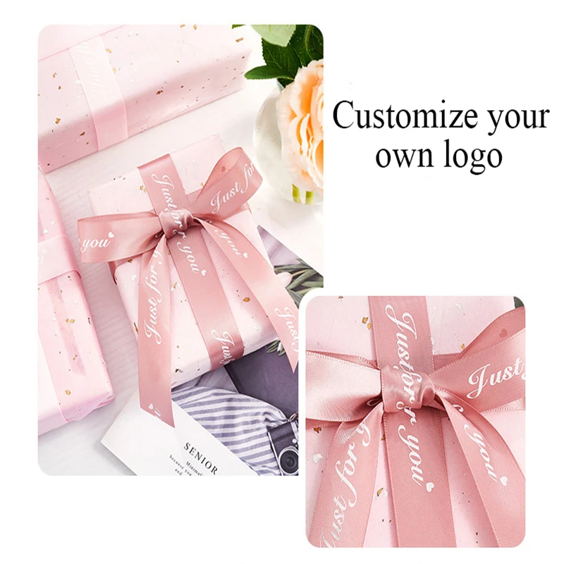 200 yards Customize Printed Ribbon Personal Logo Polyester fabric girls hair grey jute love halloween ribbons accept drop ship |