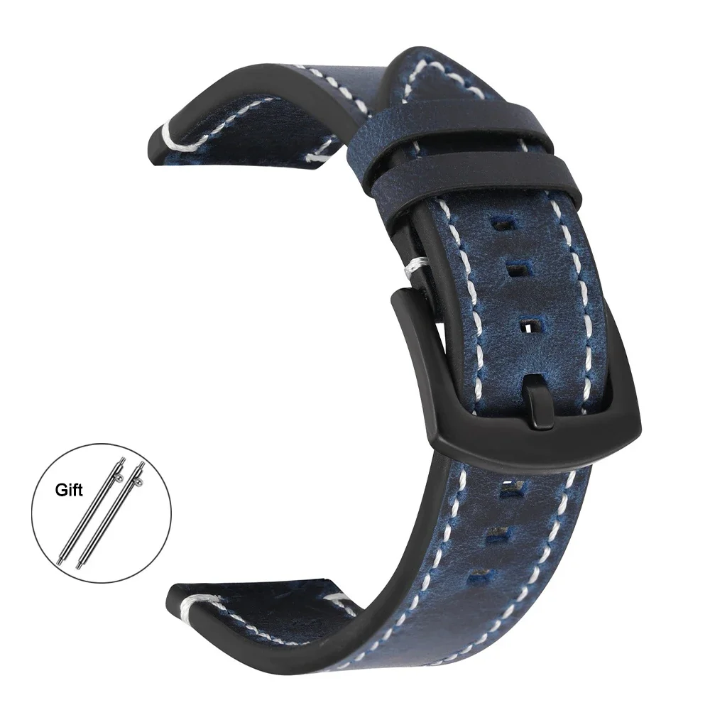 Vintage Soft Leather Watch Band – Retro Style with Quick Release