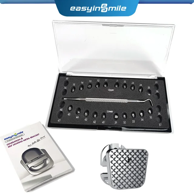 Easyinsmile Dental Orhto Material for Bracket Self Ligating Metal Mini Braces Roth / MBT 345 Slot .022