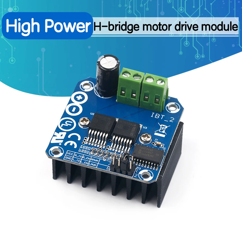  Double BTS7960 43A H-bridge High-power Motor Driver module/smart car/ | Электроника
