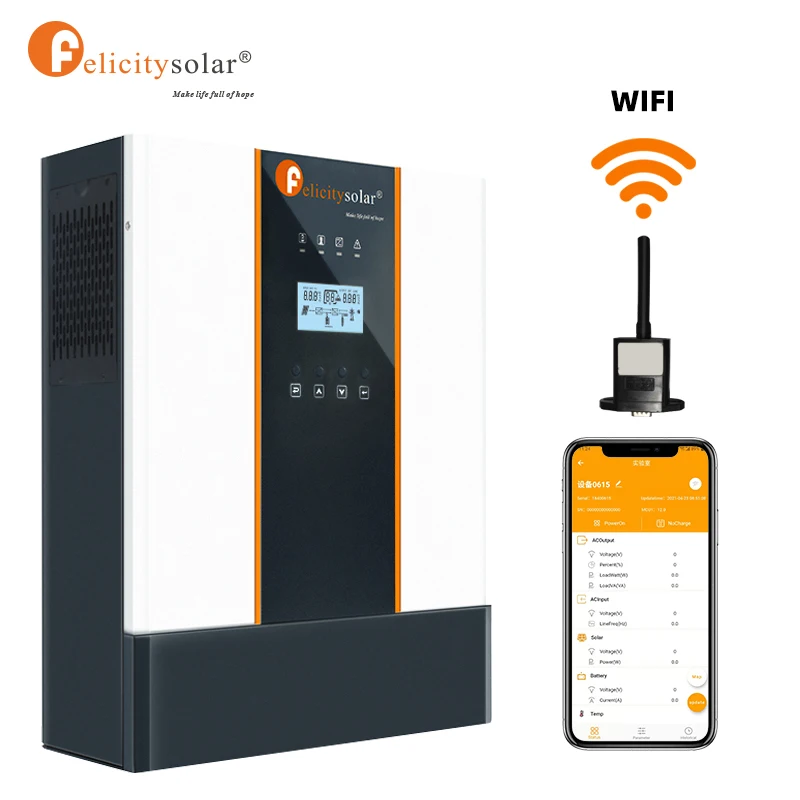 

High quality hybrid MPPT 3KW 5KW solar inverter built in controller with 100A