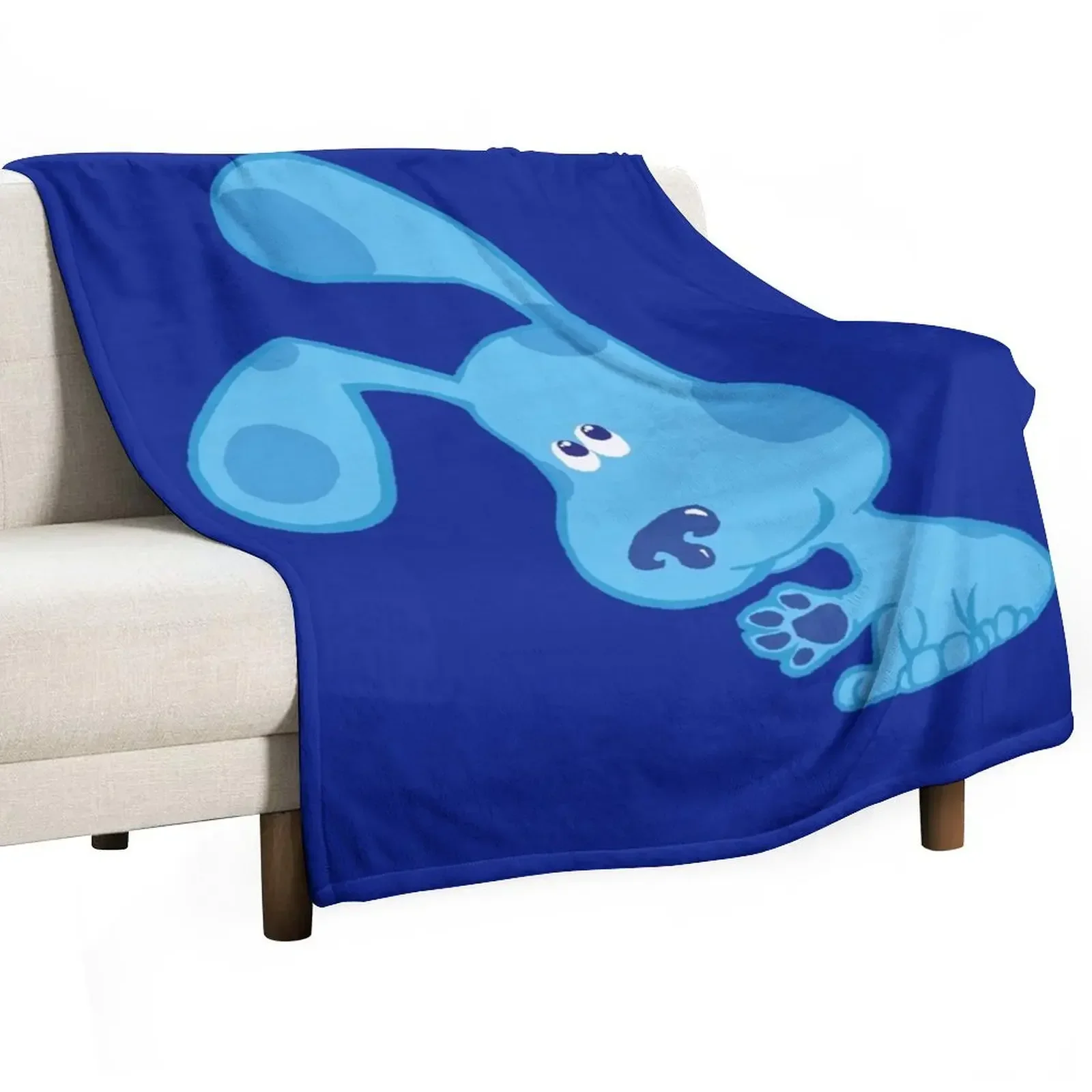 

Blue puppy Throw Blanket Quilt funny gift manga Blankets