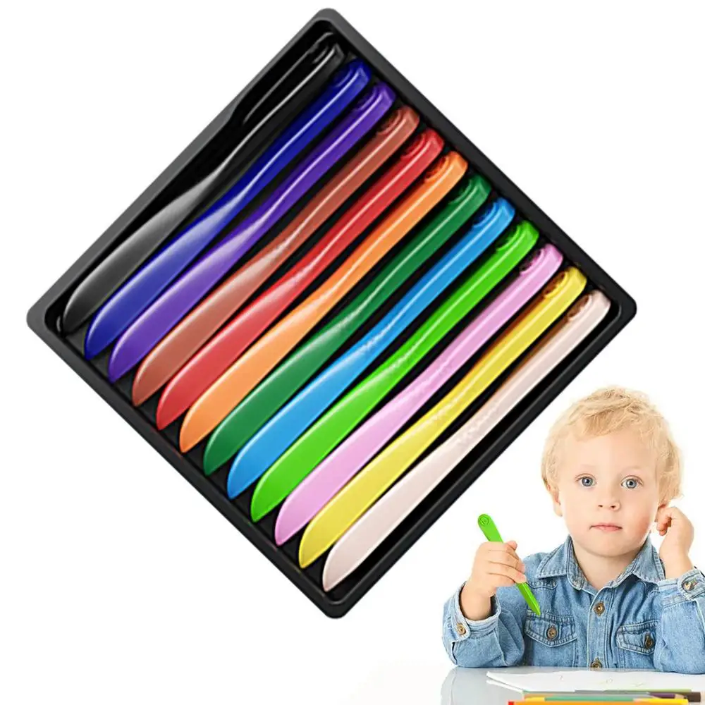 Pack Of 18 Art Supply Childs Plastic Crayons With Box - 1 Piece