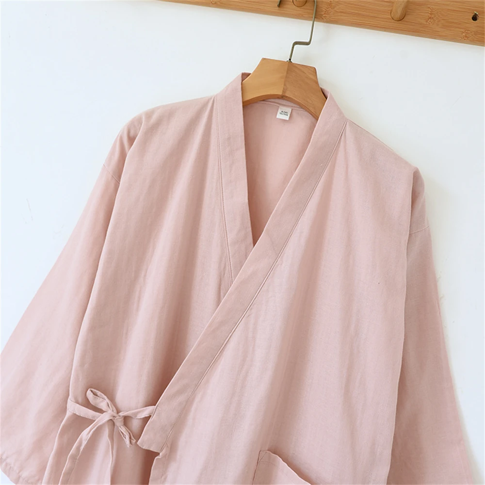 Men's Plus Size Cotton Kimono Bathrobe – Short Sleeve Summer Yukata, Breathable Loungewear & Pajamas