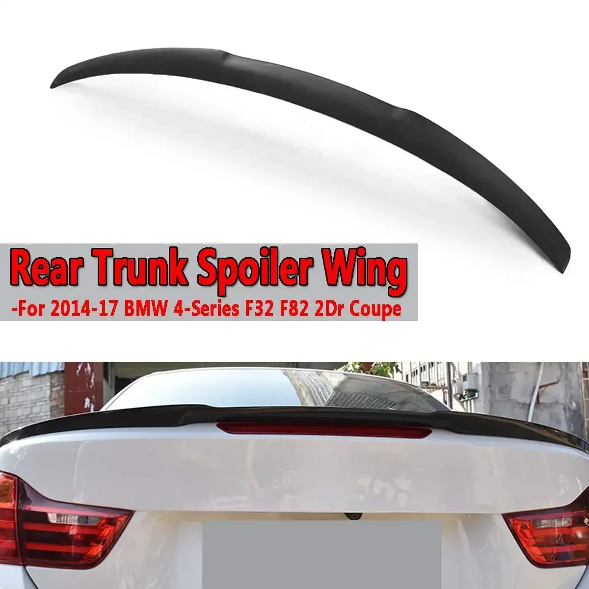 Car Rear Trunk Boot Lip Spoiler Wing Extension Coperchio Per Bmw Serie 4 F32 2Dr 2014-2017 Abs M4 Look Car Rear Wing Spoiler Lip