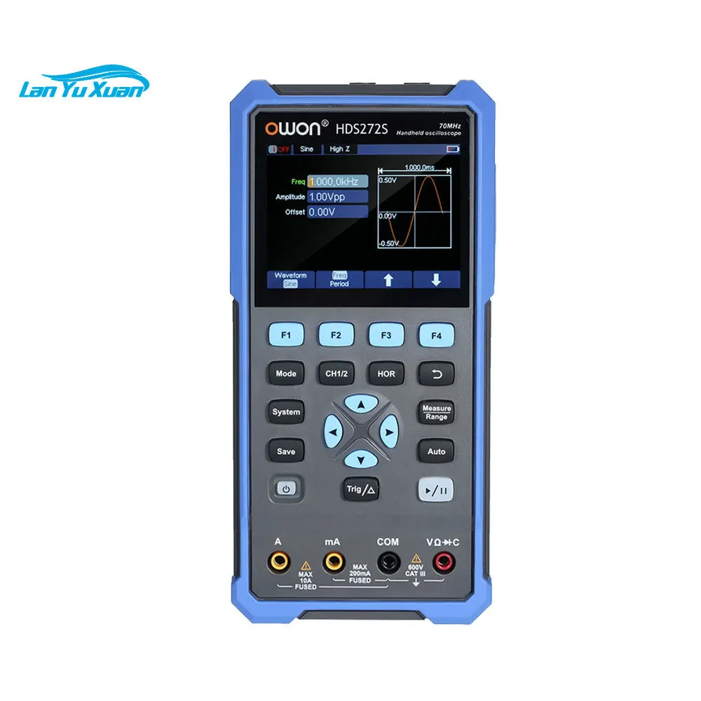 

HDS272/HDS272S 70MHz Handheld Multifunctional Digital Oscilloscope with 3.5-inch High Resolution LCD Display