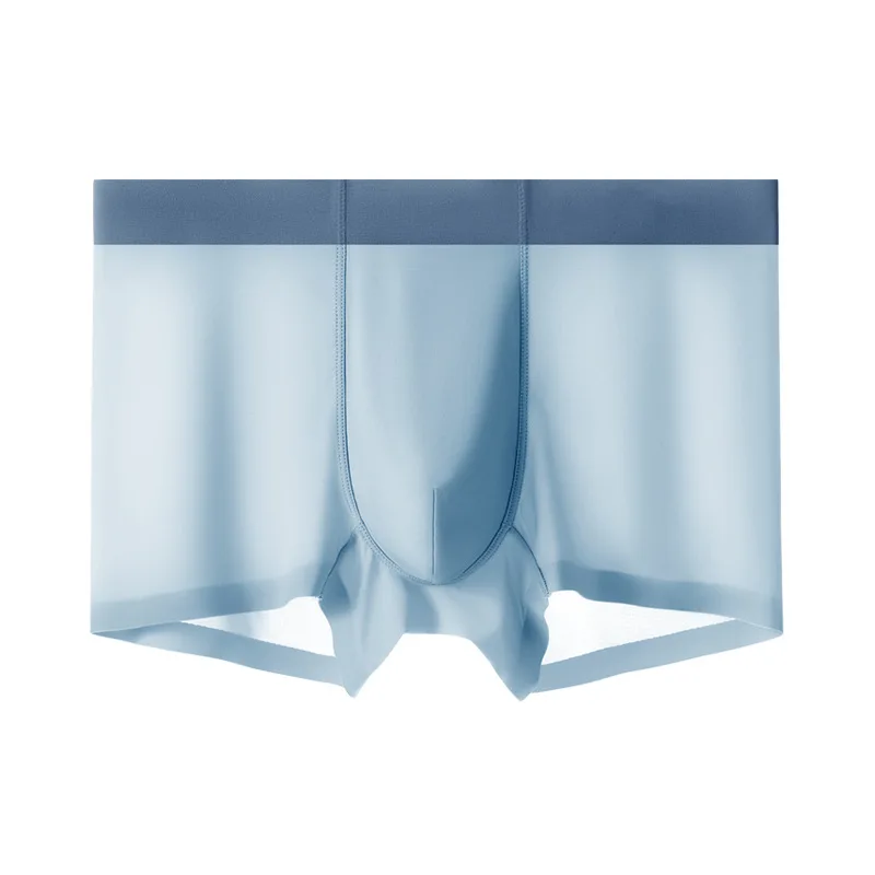 3Pcs Ice Silk Seamless Ultra-thin Breathable Men Boxer New Summer Men's Panties Sexy Underwear Quick Dry Underpant Freeship