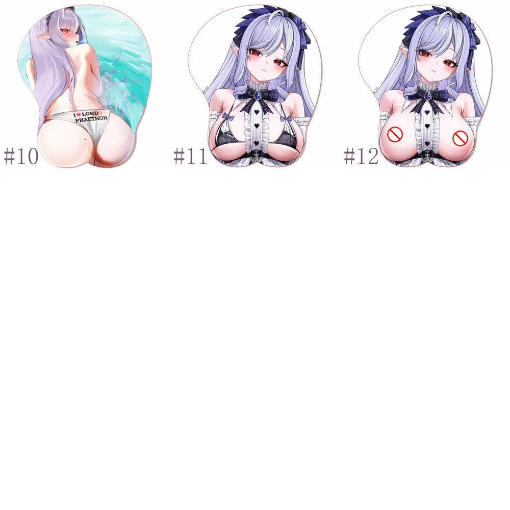 Anime 3D Mouse Pad With Gel Wrist Rest - Oppai Gaming Mouse Mat (Kitagawa Design)