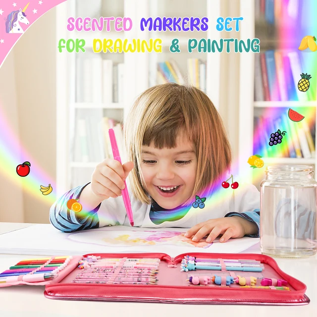 56PCS Kids Girls Drawing Art Sets Unicorn Drawing Tools Set Paintings  Children Coloring Set Art Supplies Gifts - AliExpress