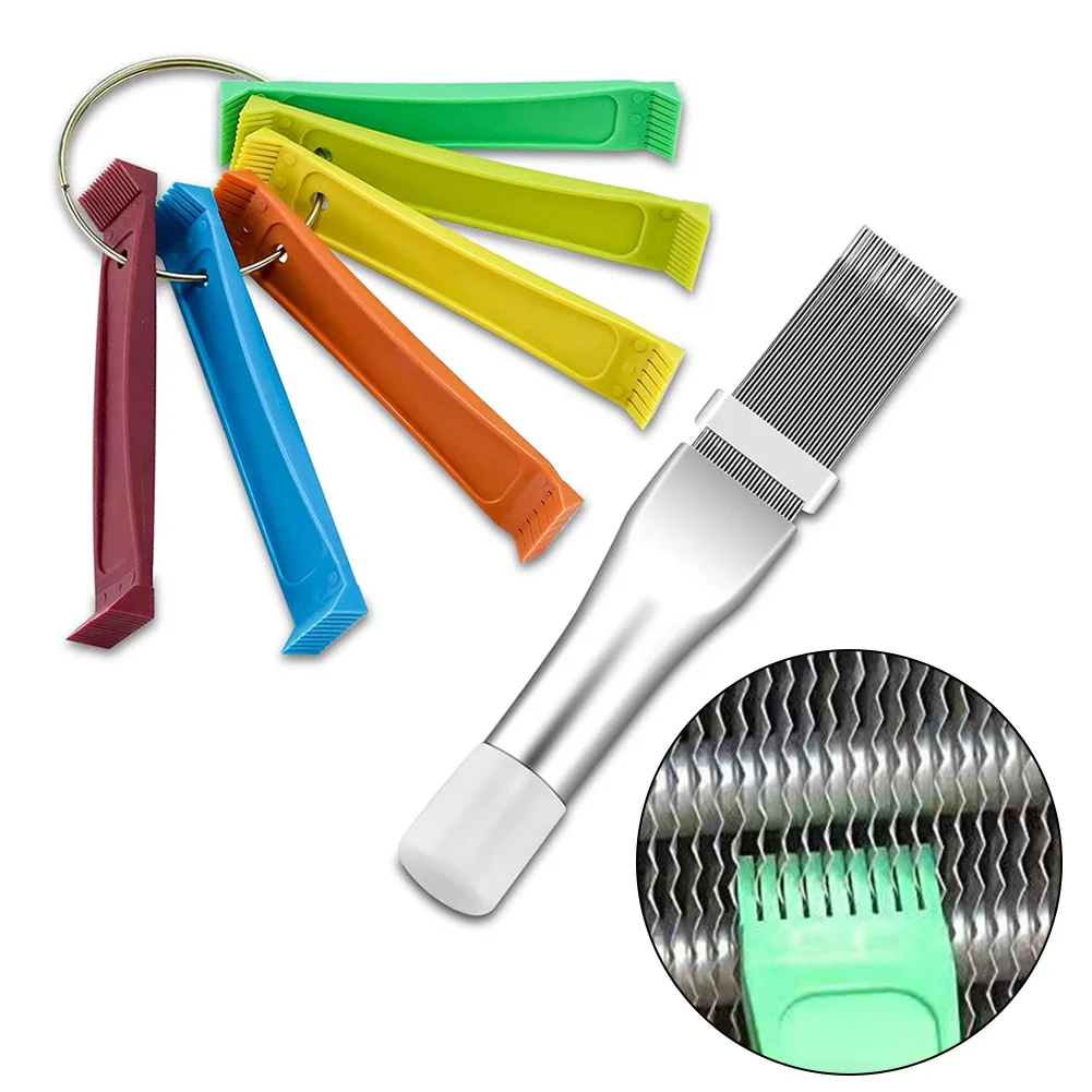 Kit Pulizia Condizionatore – 2 Pettini In Acciaio Inox Per Alette Di Condizionatori, Asciugatrici E Radiatori