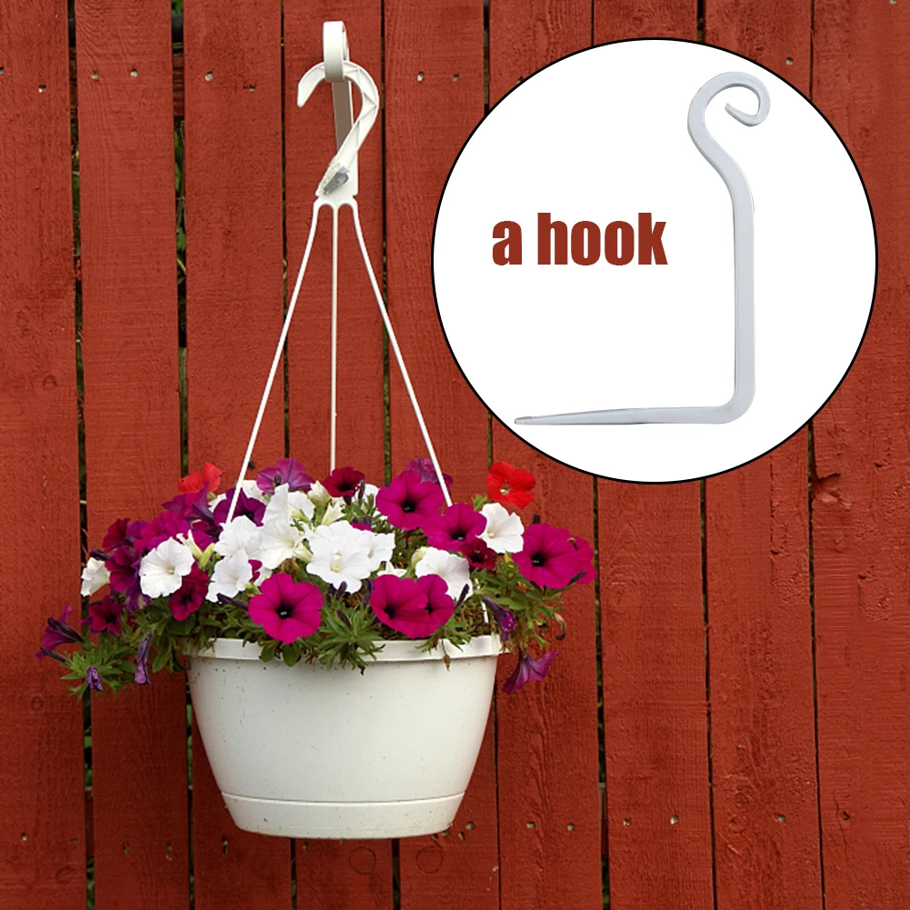 2 Ganci Da Parete In Ferro Per Piante E Decorazioni - Nero, Resistente Alle Intemperie