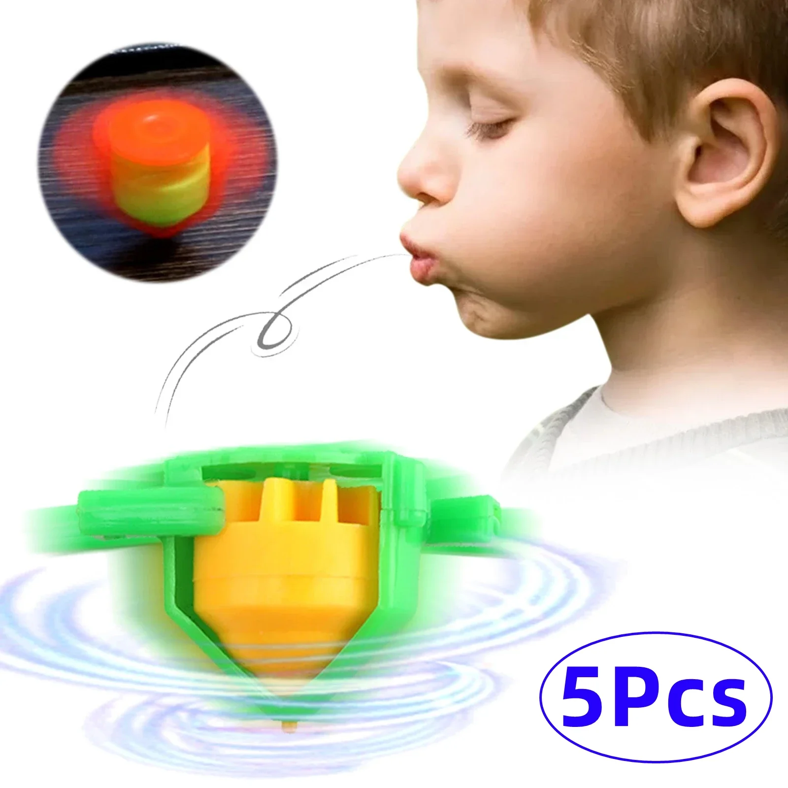 Spinning Top Toy Battle Top Toy Battle Tops Spinning Top Novelty Whistle Gyro Toys Blowing Rotation Stress Relief Desktop Spinning Top Toy Kids Gift Classic Toys