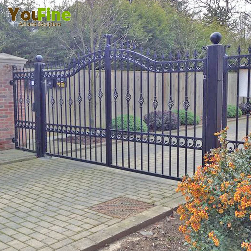 Black Wrought Iron Metal Gate Grill Designs For Sale