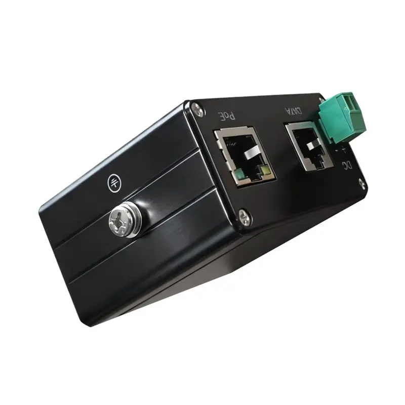 고급 산업용 패시브 Poe 인젝터 30W 2.5G 등급 직결식 Poe 인젝터 0.6A 44-57V DC 입력/출력