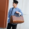 Fitness Gym Bag Python Pattern Travel Tote Handbag Casual PU Leather Male Luggage Duffle Shoulder Sports Business Bag For Men 1