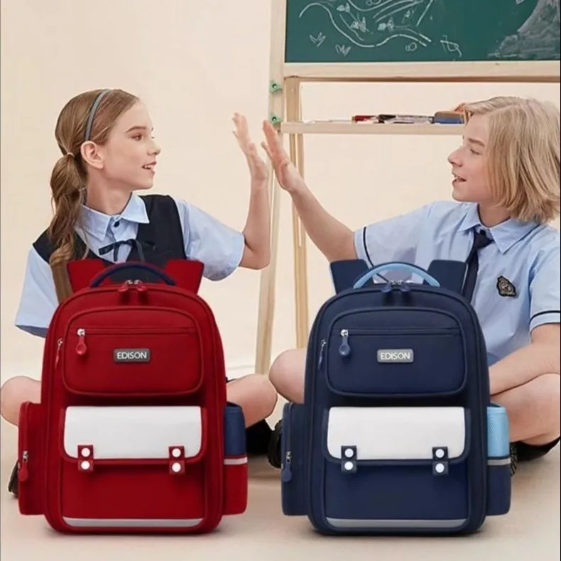 2024 High Capacity Children School Bags British style Kids Backpack In Primary Schoolbag For Teenager Boys Waterproof Backpacks 2