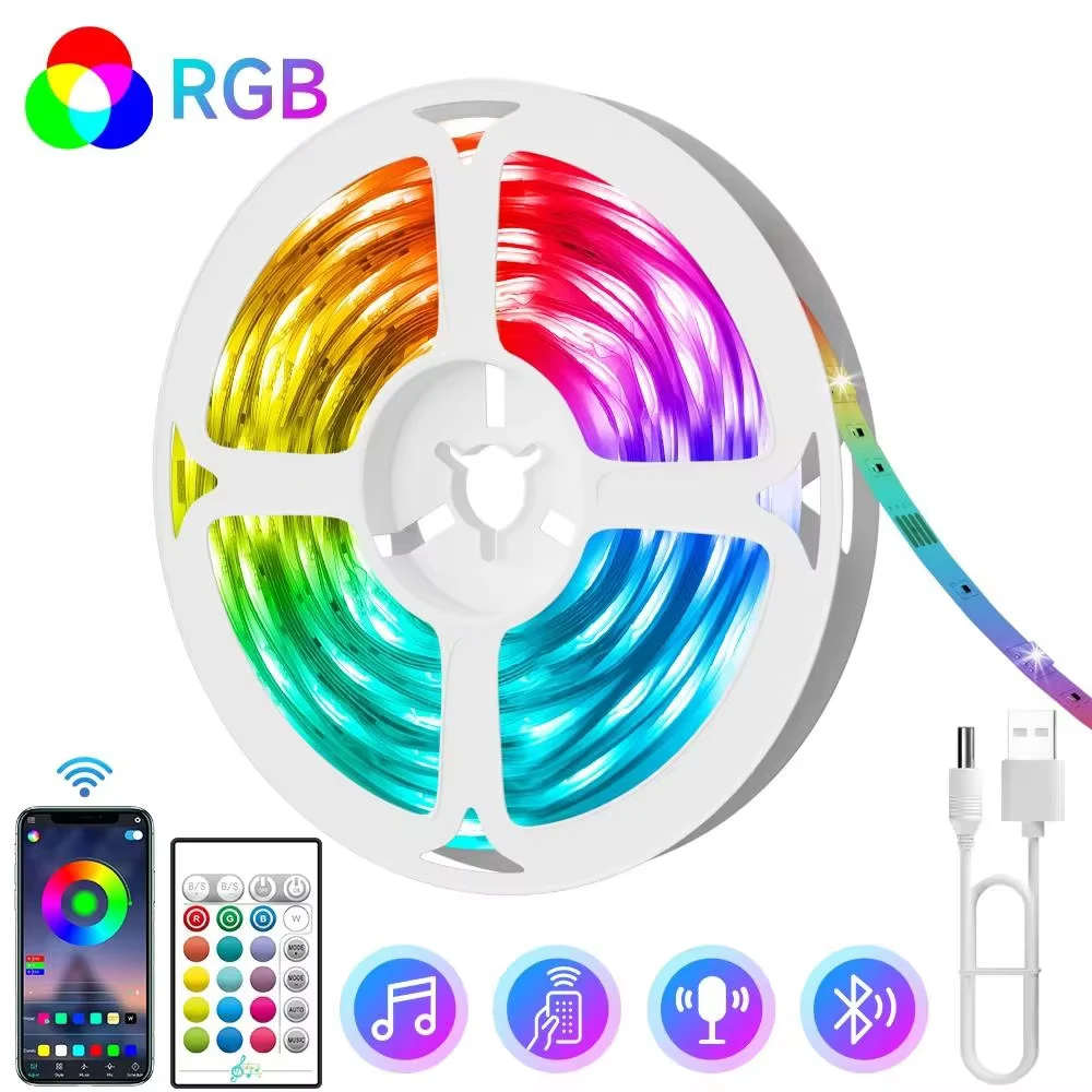 5M TV LED Backlight Light Strip Bluetooth APP Control Music Sync RGB Color Changi Backlight For Tv 32-60 Inch Decoration 6