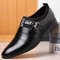 Classic Leather Shoes for Men Slip on Pointed Toe Oxfords Formal Wedding Party Office Business Casual Dress Shoes for Male2023 1