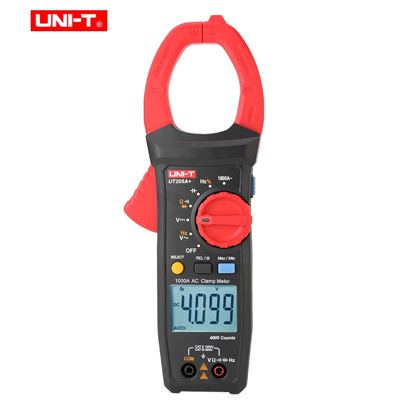 

UNI-T UN205A+ UT206A+ 1000V AC DC Voltage Current Ammeter Auto Range Resistance Temperature True RMS Tester