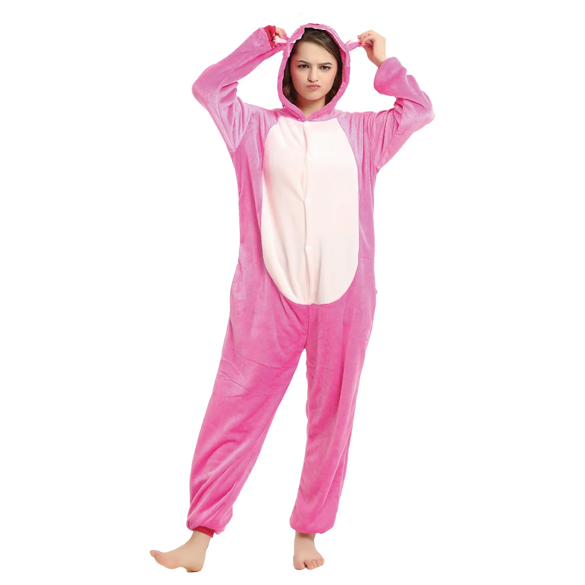 Cosplay Pajamas Onesies Adults Stich Anime Onesies Costume Jumpsuit Hooded Sleepwear Halloween One Piece for Performing cosplay pajamas onesies