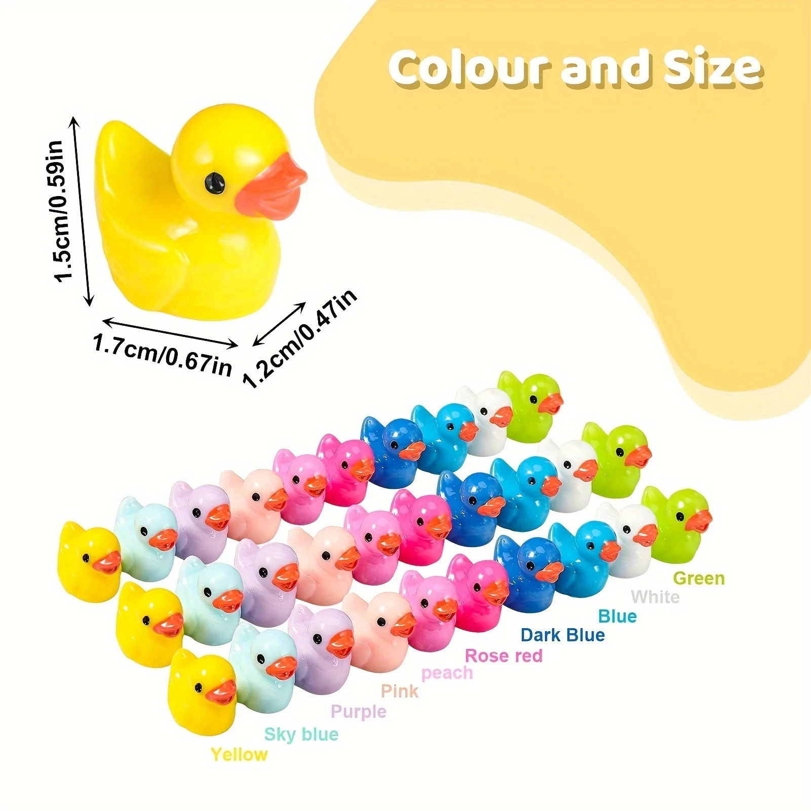 54 Mini Anatre Di Natale In Resina - Ornamenti Colorati Per Decorazioni E Slime (6 Design) - 3