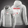 World Series of Poker 2023 men Zipper Hooded Solid Color Long Sleeved Cotton Sweatshirt Fashion all-match Pullover Hip Hop Coat 5