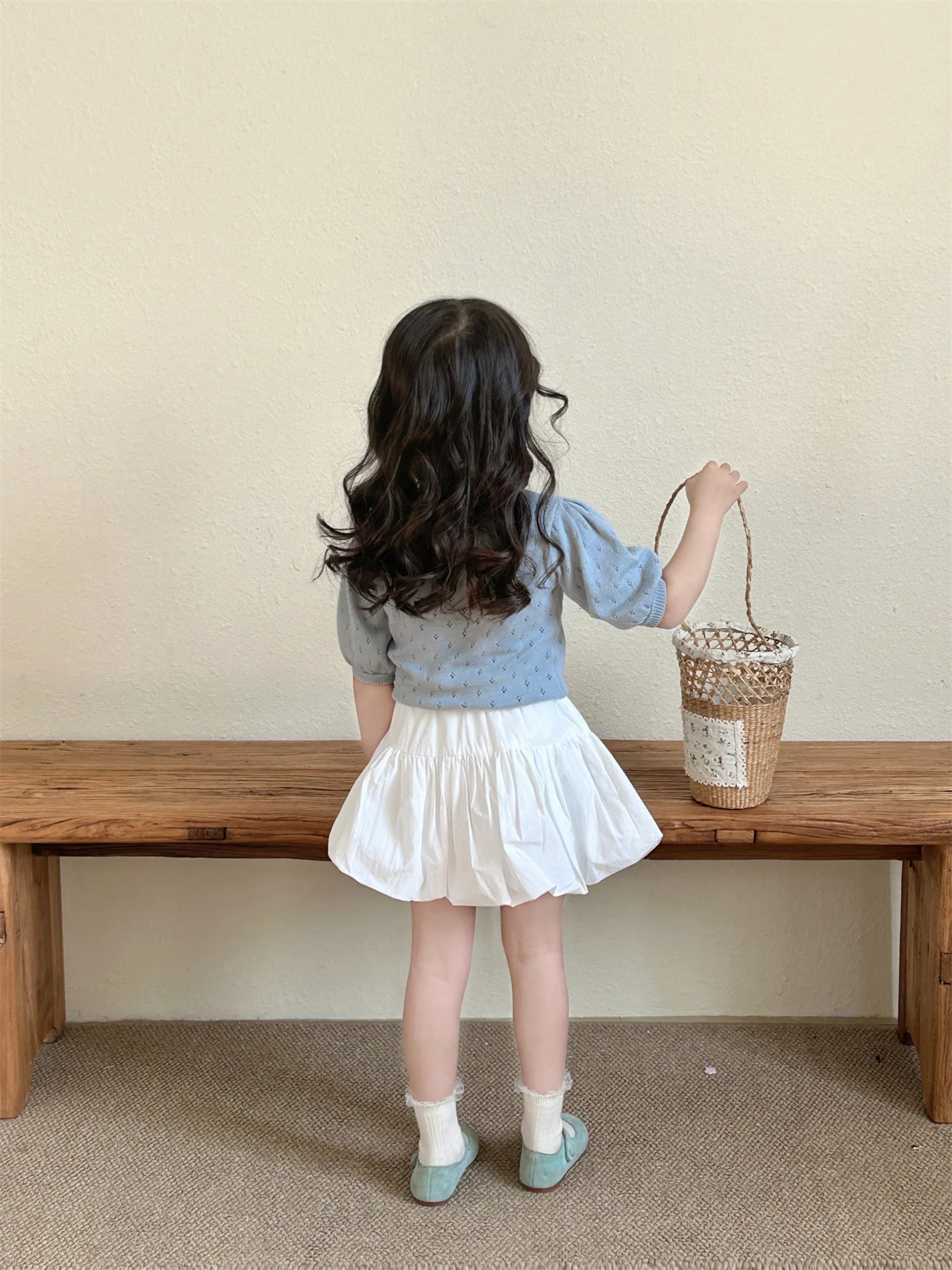 Baby Girls Skirts 2025 Spring New White Pod Skirt Korean Style Fashion Latter Embroidery Kids Girls Wear Culottes