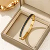 316L Stainless Steel Micro Inlaid Zircon Star Butterfly Bear Roman Digital Buckle Women's Bracelet Bangle Bracciali Donna 4