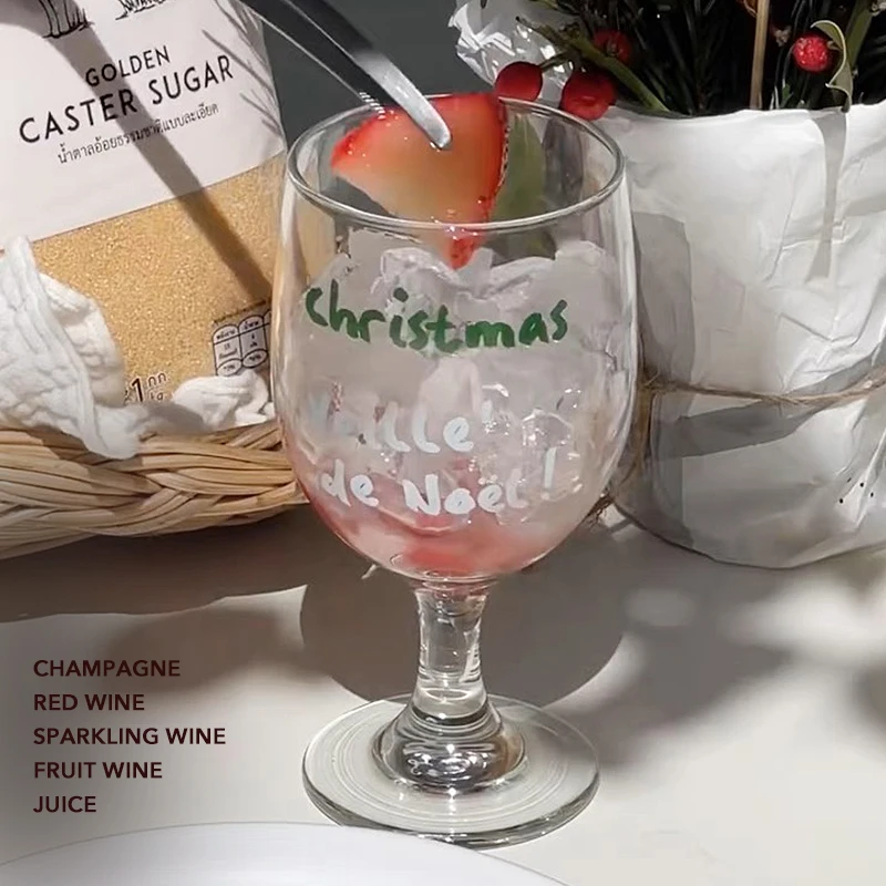 Exquisite Christmas Wine Glass-Glass Cup for Festive Holiday Drinks & Decor, Ideal for Gifting at Parties and Celebrations