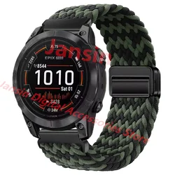 Enhanced Nylon Loop Magnetic Strap - Quick Fit 26mm/22mm Band, Premium Weave Design - Quick Fit 26mm (Style 7)