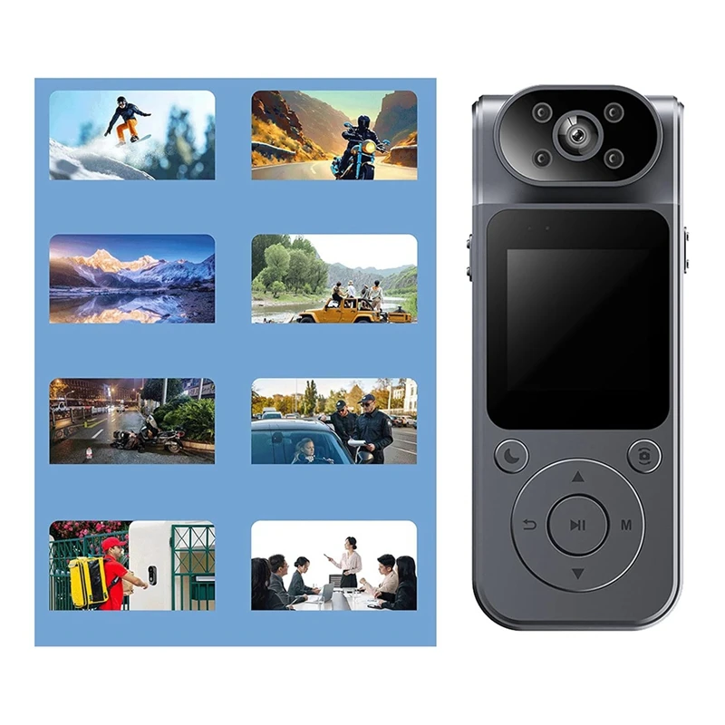 3CGRO-1080P Protable Digital Camera With Rotatable Lens Sports Camera Voice Recorder Bodycam For Journalists And Adventurers 2