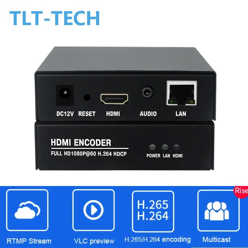 

H265 H264 HDMI IPTV кодировщик с OLED-датчиком, RTSP RTMP RTMPS IP потоковый кодировщик