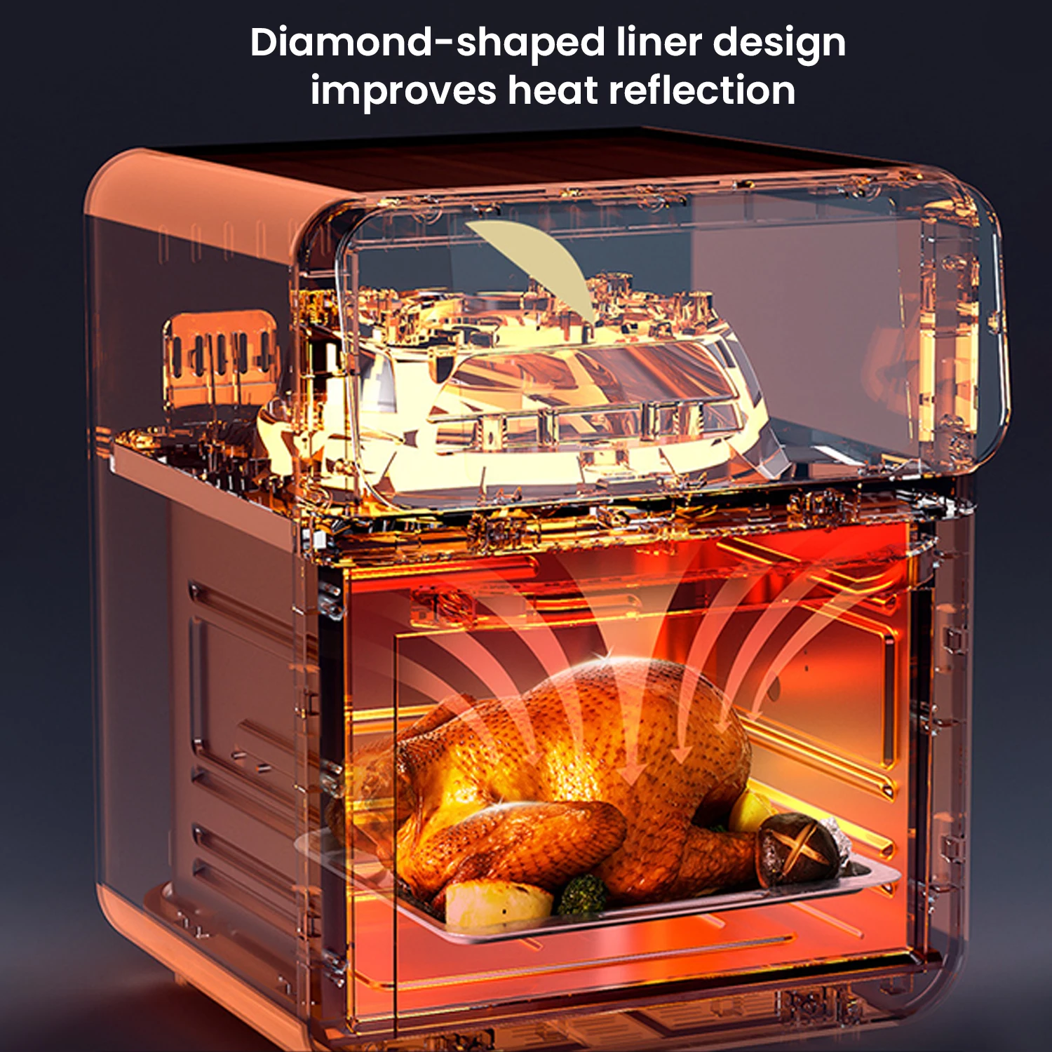 12L Large Capacity Electric Air Fryers Oil-free Automatic Household Kitchen 360°Baking Convection Oven Deep Fryer Without Oil 2