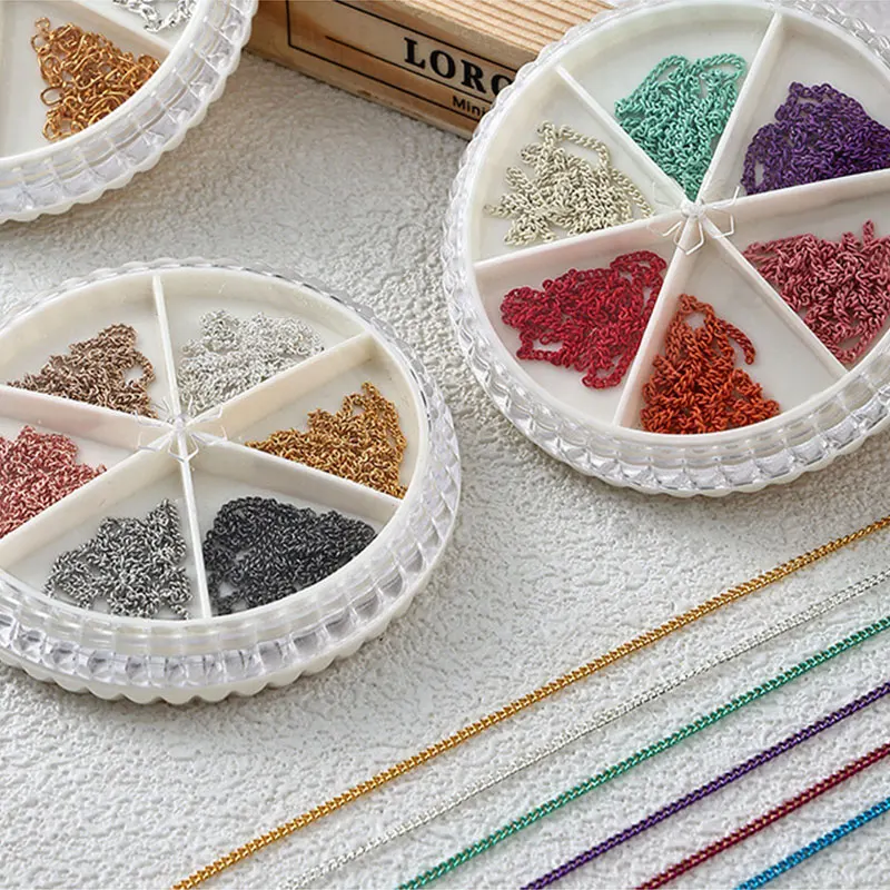 3D 라인석 진주 클로 네일 체인, 골드 실버 네일 스톤 비즈 장식, 금속 스틸 볼 체인, DIY 참 네일 아트 쥬얼리 장식