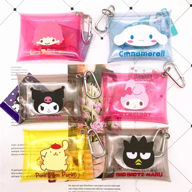 Cute Sanrio Cinnnamoroll Hello Kitty Coin Purses Mymelody Kuromi Pudding Wallet  Keychain Bags Card Holder Clutch Pouch Girl Gift - AliExpress