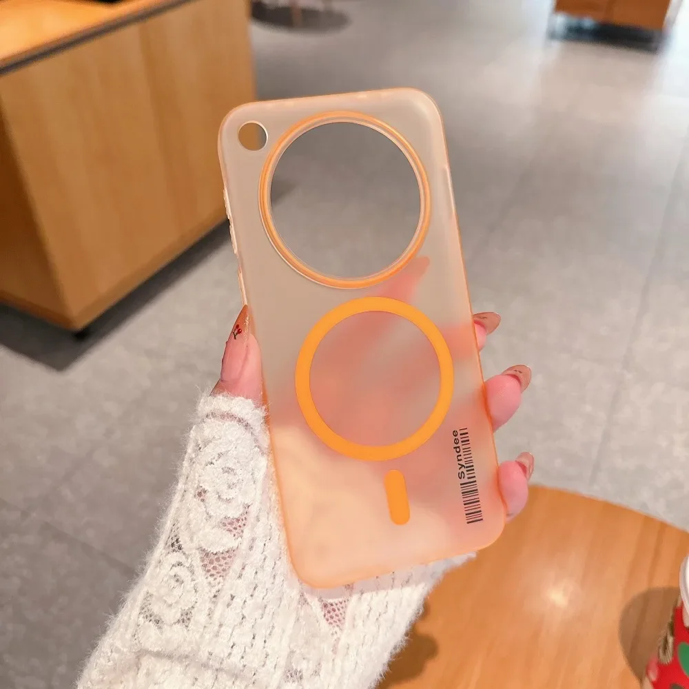 Transparent Magnetic Wireless Charging Protective Case - Hard Shell Back Cover