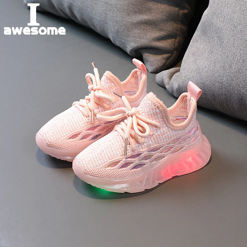 Led Luminous Kids Shoes Children Sneakers 2022 Boy Child Sneaker For Girls Running Shoes Boys Children's Casual Sports Shoes luminous multifunctional sports business men s leather waterproof quartz watch