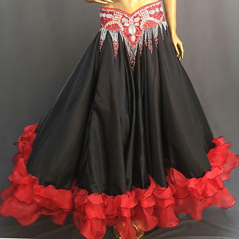 

High Quality New Women 720° Belly Dancing Skirt Large Swing Dress Stage Performance Wear Belly Dance Costume