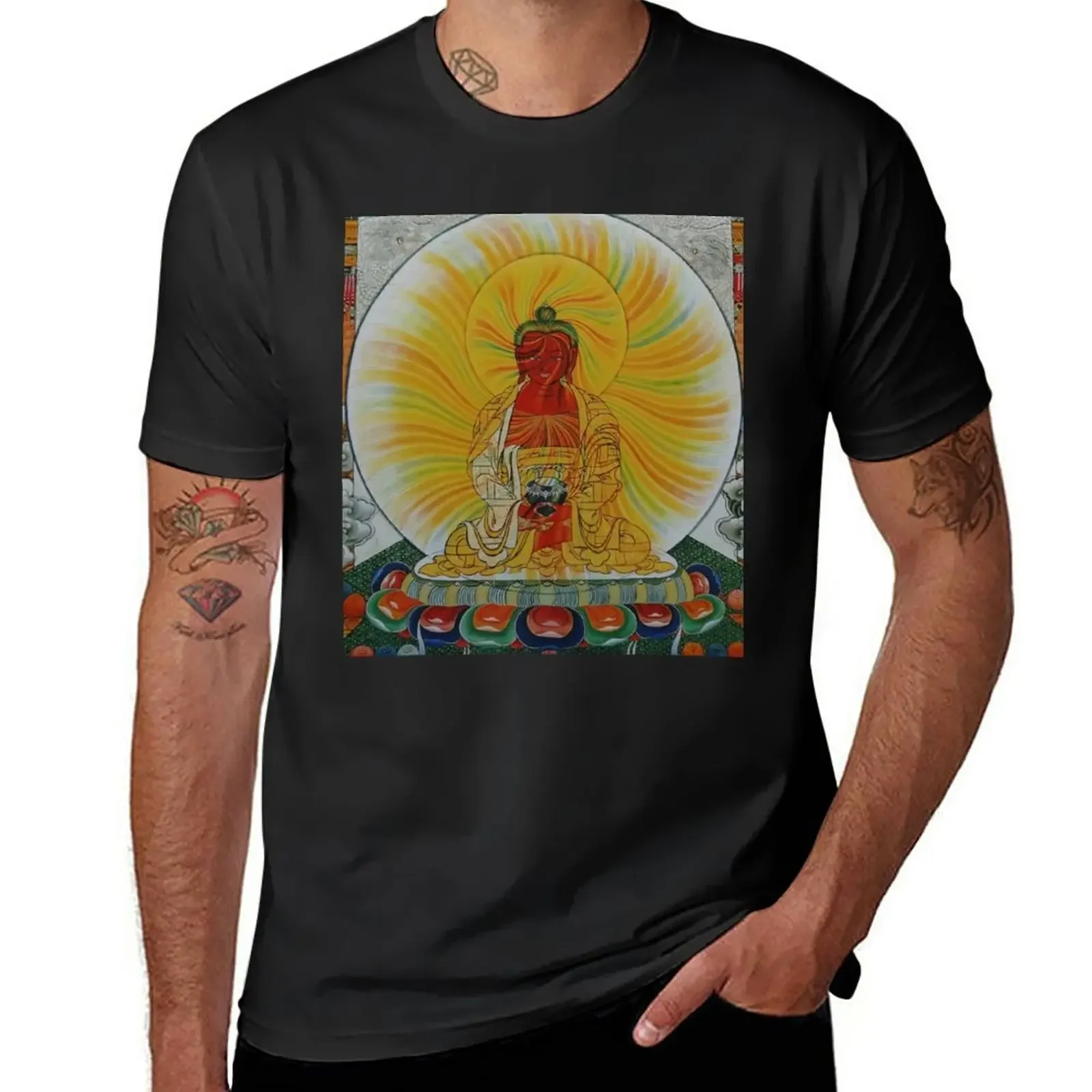 

Dzogchen Buddhism - Rainbow Body - 04 T-Shirt hippie clothes customs tees plain black t shirts men