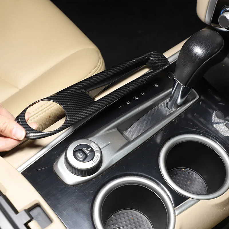 

For Nissan Pathfinder 2013-2018 ABS Carbon Fiber Car Central Control Gear Shift Decorative Frame Sticker Car Accessories