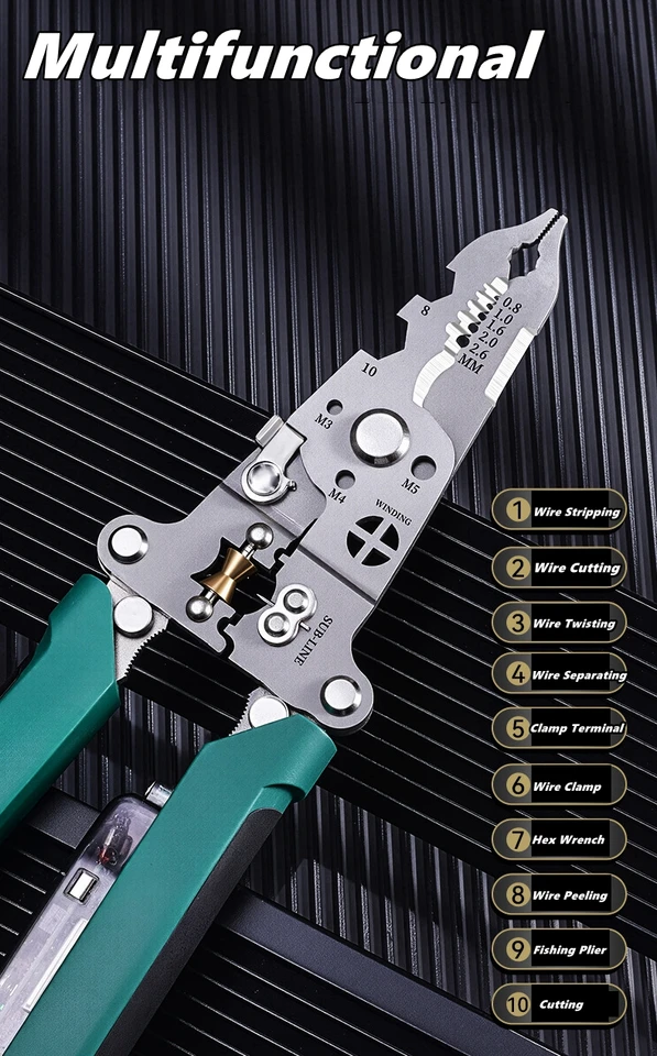 18-in-1 Foldable Wire Stripper – Multifunctional Tool With Electrical Tape For Electricians - View #12