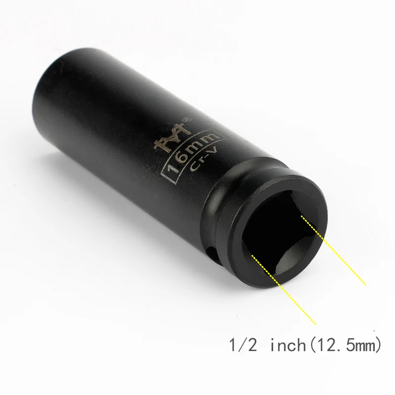 Heavy Duty 1/2" Inch Drive Deep Impact Sockets - Metric Air Pneumatic Socket Wrench Head - Sizes Range from 10mm to 38mm