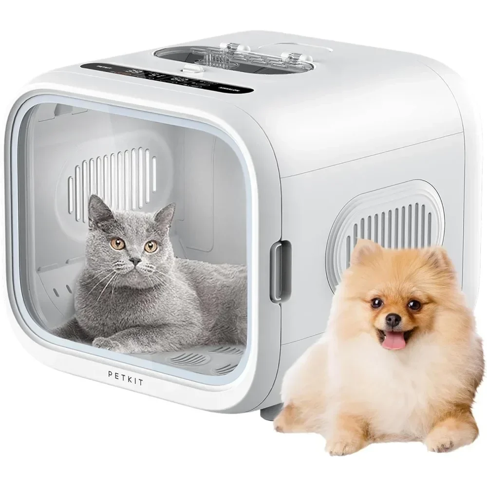 Automatic Pet Hair Drying Box for Cat Puppy Kitten Ultra Quiet Hair Dryer Smart Temperature Control Via App Touch Panel
