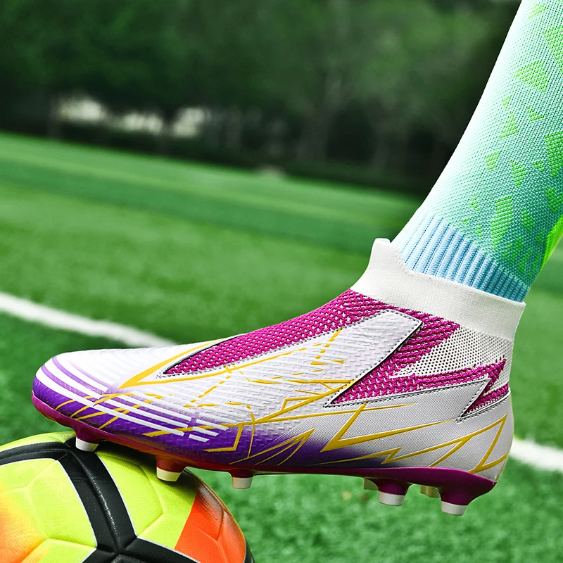 Messi Quality Soccer Shoes Durable Football Boots Sociaty Chuteira Campo Cleats Futsal Training Sneakers Women TF/AG
