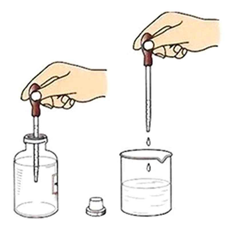 Glass Dropper Drip Pipette Liquid Pipettes Set Clear Scale Measuring Pipettes Cleaning Brush for Laboratory glass pipette liquid dispenser